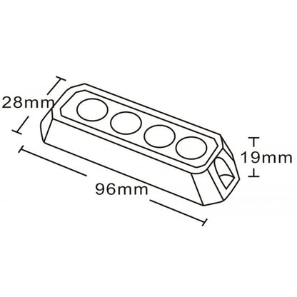 LED strobelys 12W 4 LED amber 12/24V – KAMAR LW0025-ALR-1