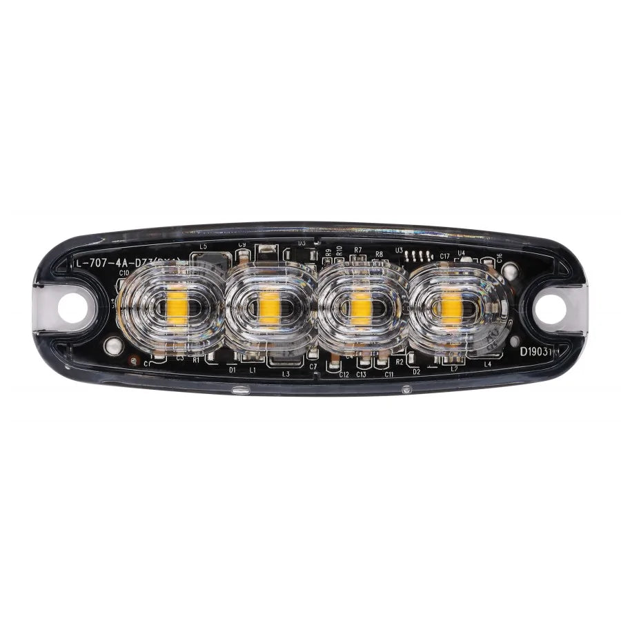 LED strobelys Slim, 15W, 4 LED, 12/24V, KAMAR - LW0037-2