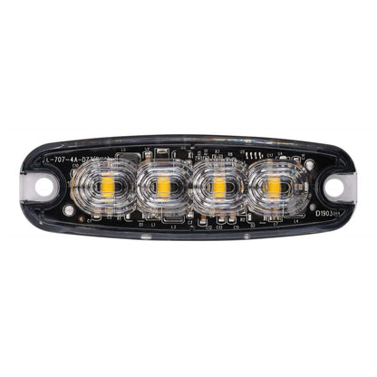 LED strobelys Slim, 15W, 4 LED, 12/24V, KAMAR - LW0037-2