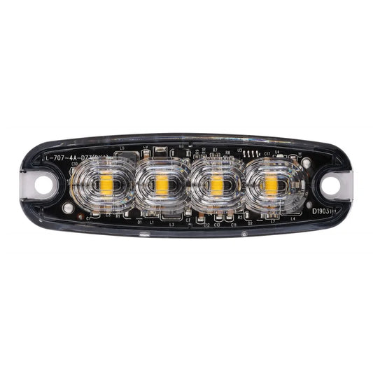 LED strobelys Slim, 15W, 4 LED, 12/24V, KAMAR - LW0037-2