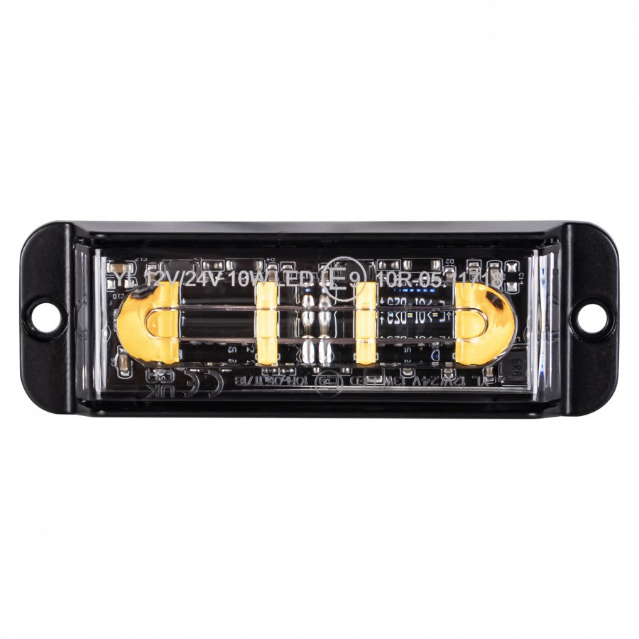 LED strobelys, 3W, 4 LED, Amber, 12/24V, KAMAR - LW0056