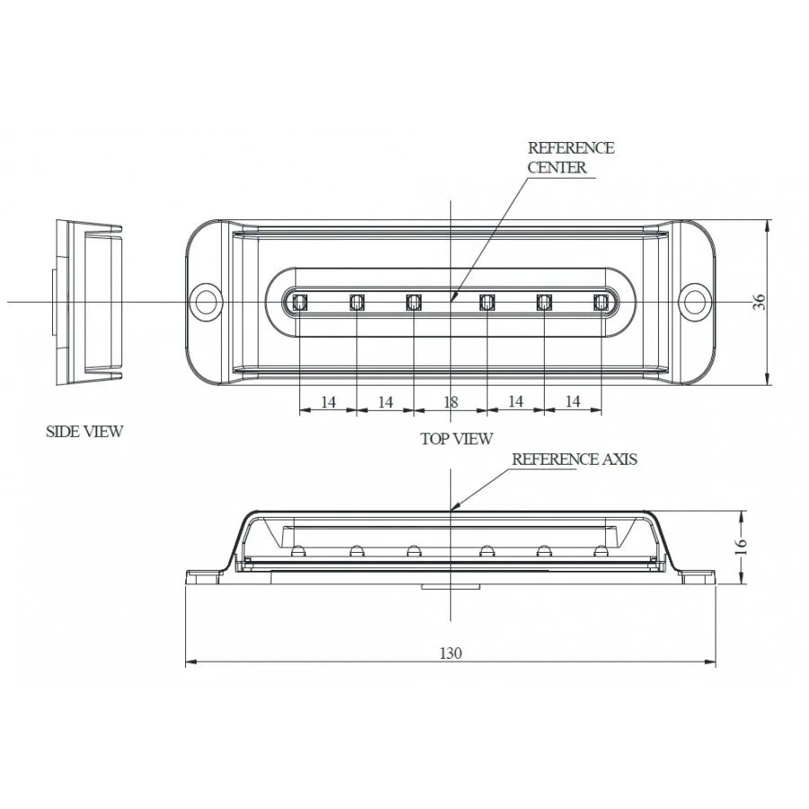 LED strobelys 11W 6 LED Blå 12/24V – KAMAR LW0035