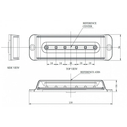 LED strobelys 11W 6 LED Blå 12/24V – KAMAR LW0035