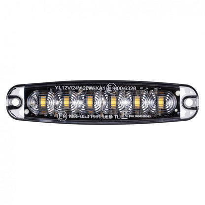 LED strobelys Slim, 20W, 6 LED, 12/24V,  KAMAR - LW0038-2