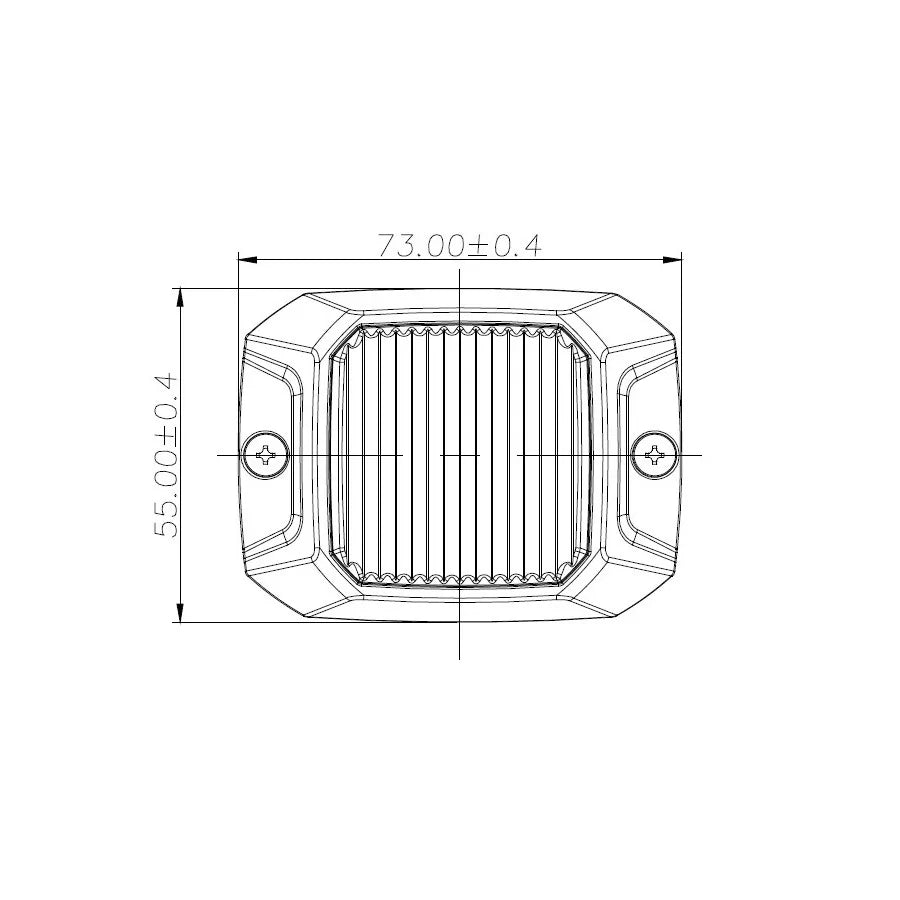 LED strobelys 10W gul, 12/24V, KAMAR - LW0043