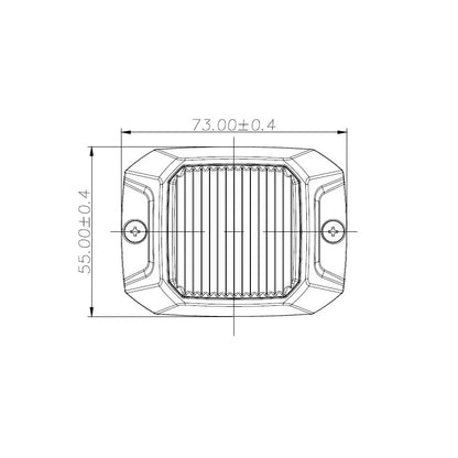 LED strobelys 10W gul, 12/24V, KAMAR - LW0043