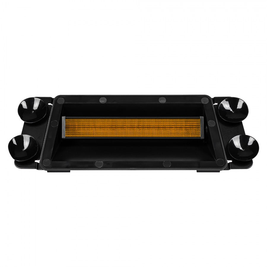 LED strobelys, 24 LED, Amber, 12/24V, med sugekopper, KAMAR - LW0054