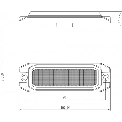 LED strobelys 12W, 4 LED, 12/24V,  KAMAR - L1892