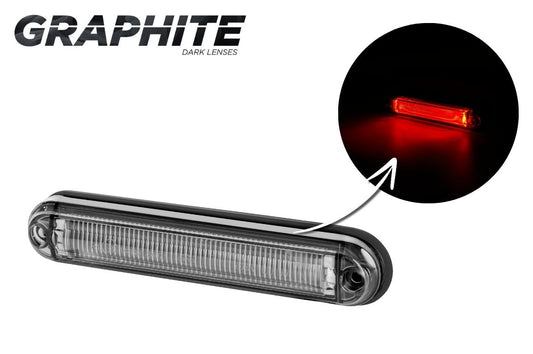 Markeringslys LED Neon Graphite - Rød