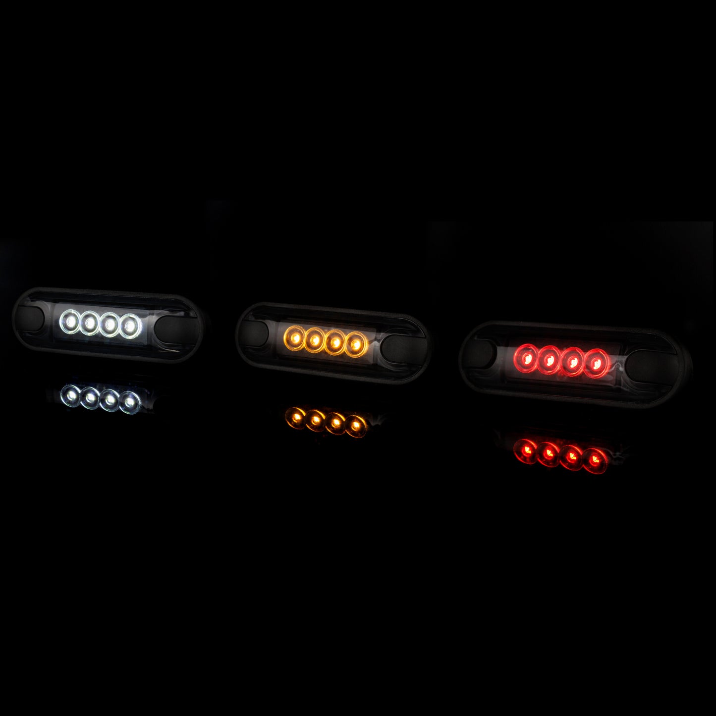 Markeringslys LED Slim Graphite - Hvit