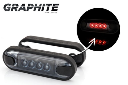 Markeringslys LED Slim Graphite - rød
