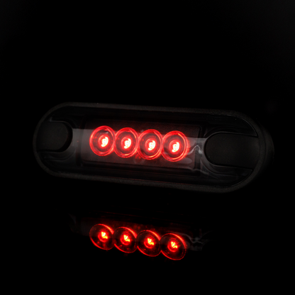 Markeringslys LED Slim Graphite - rød