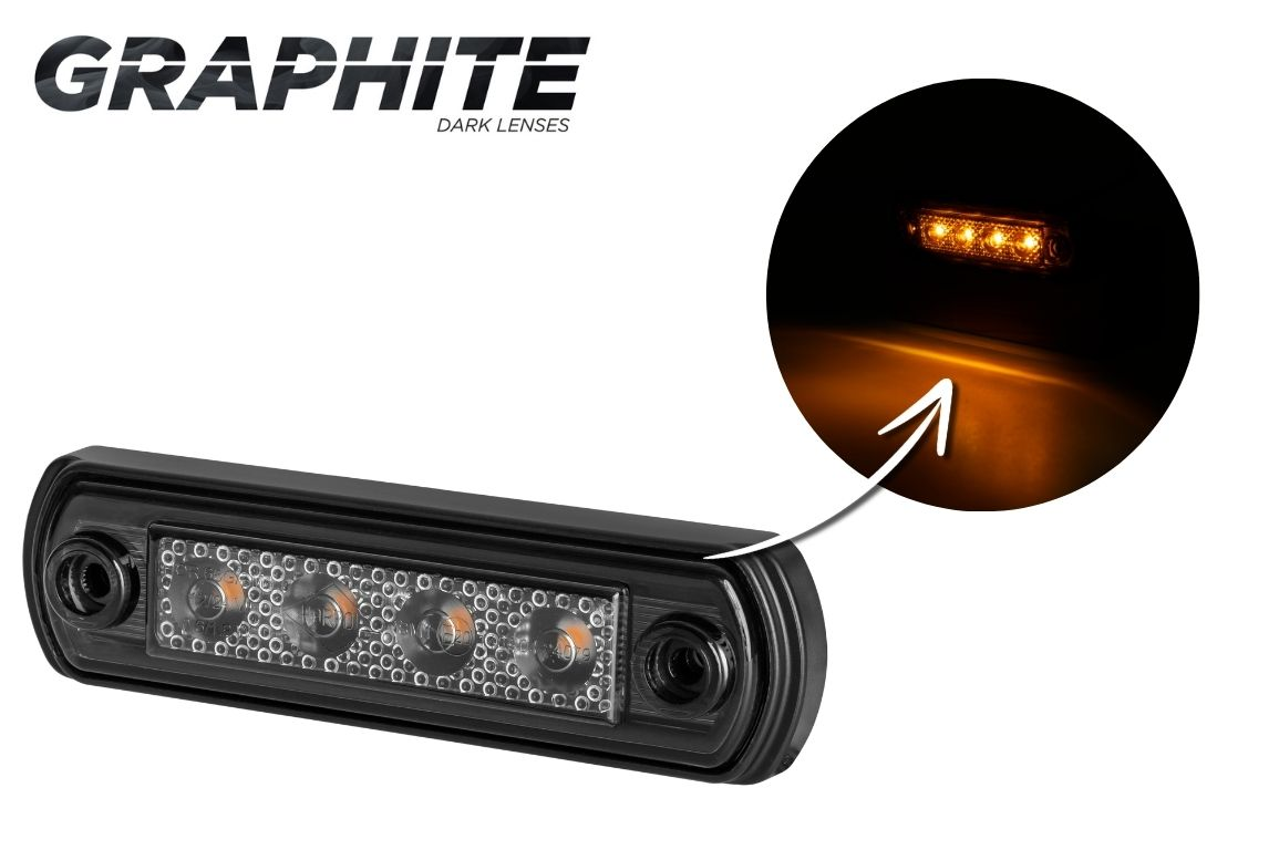 Markeringslys LED Graphite - Oransj