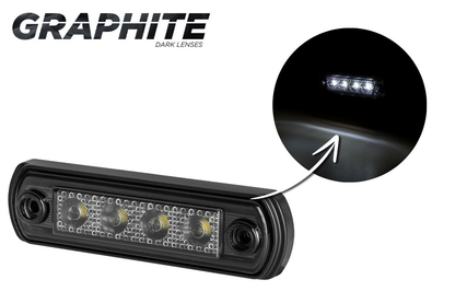 Markeringslys LED Graphite - Hvit