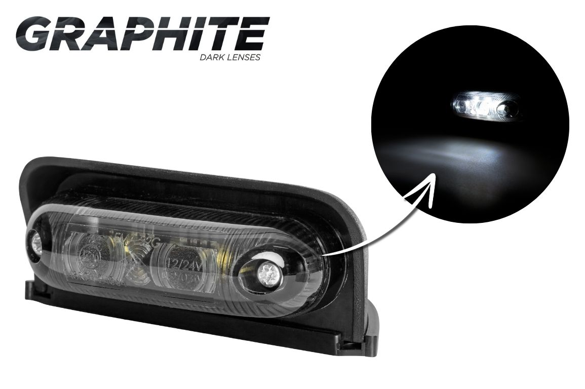 Markeringslys LED Graphite - Hvit