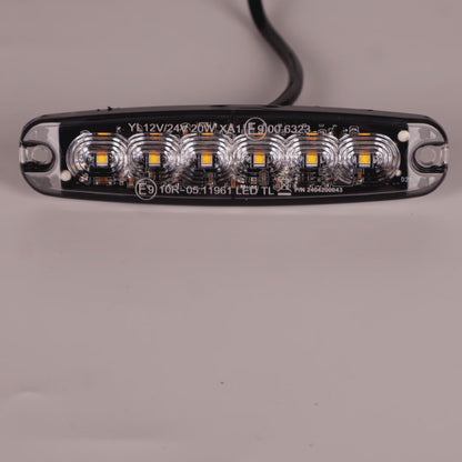 LED strobelys Slim, 20W, 6 LED, 12/24V,  KAMAR - LW0038-2