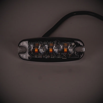 LED strobelys Slim, 10W, 3 LED, 12/24V, KAMAR - LW0036-2