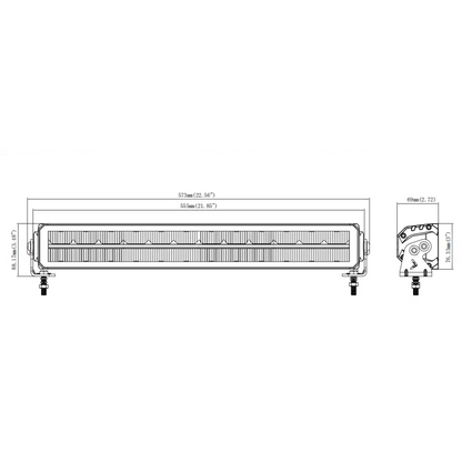 BEZEL-LESS LED ekstralys / fjernlys med posisjonslys – lang, KAMAR - L3423