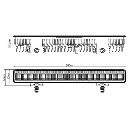 LED ekstralys / fjernlys med posisjonslys, KAMAR - L3416