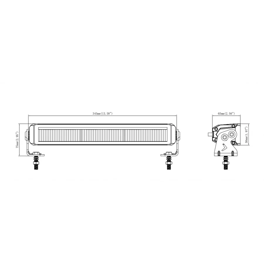 LED ekstralys / fjernlys med posisjonslysstripe, KAMAR - L3424