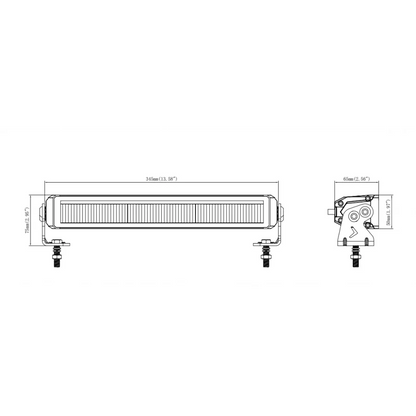 LED ekstralys / fjernlys med posisjonslysstripe, KAMAR - L3424