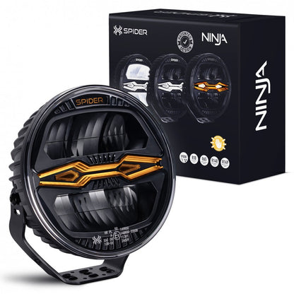 X-SPIDER NINJA LED ekstralys med fjernlys, posisjonslys og varsellys + hello effect, MYKAMAR – L3442
