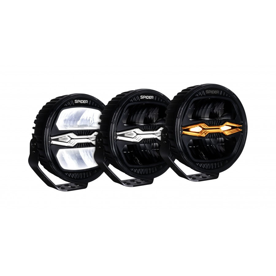 X-SPIDER NINJA LED ekstralys med fjernlys, posisjonslys og varsellys + hello effect, MYKAMAR – L3442