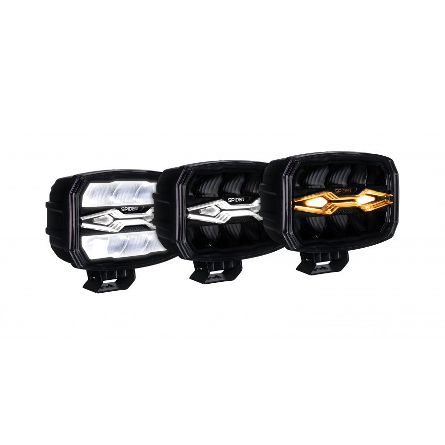 X-SPIDER NINJA LED ekstralys med fjernlys, posisjonslys og varsellys + hello effect, MYKAMAR - L3443