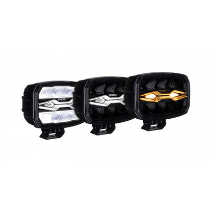 X-SPIDER NINJA LED ekstralys med fjernlys, posisjonslys og varsellys + hello effect, MYKAMAR - L3443
