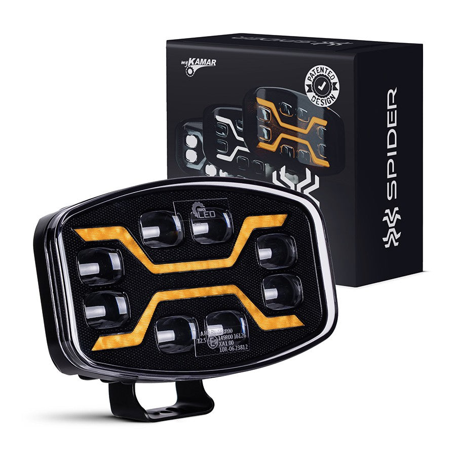 X-SPIDER LED ekstralys med posisjonslys/strobelys, MYKAMAR -  L3436