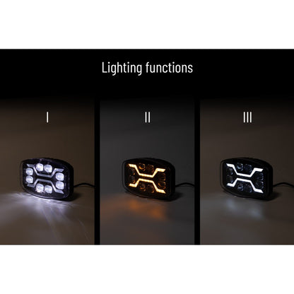 X-SPIDER LED ekstralys med posisjonslys/strobelys, MYKAMAR -  L3436