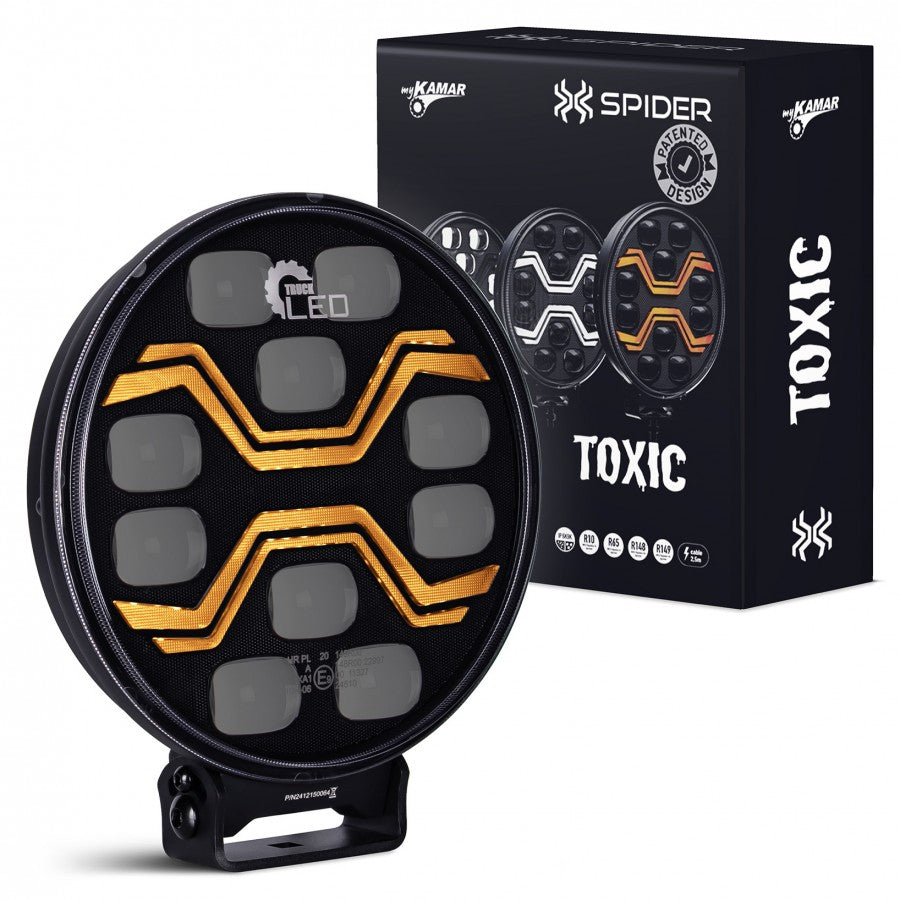 X-SPIDER TOXIC LED ekstralys med fjernlys, posisjonslys og varsellys, MYKAMAR - L3440