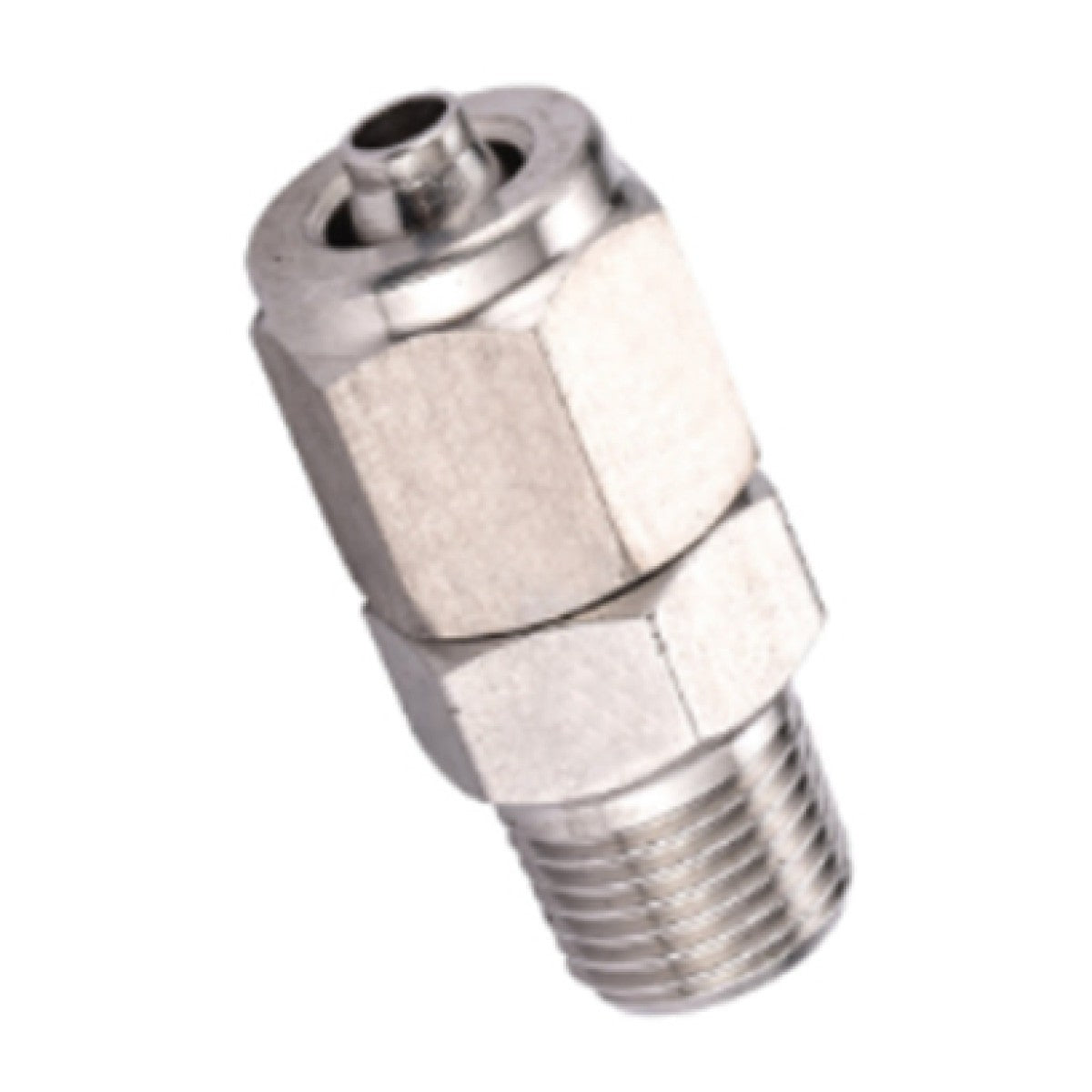 Rett skrukobling rustfritt stål 12/9 mm – 1/4" BSPT gjenge